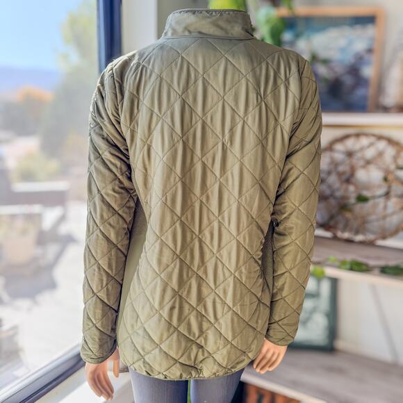 Motherhood Maternity, Quilted Lightweight Zip Up Jacket, Women's Medium, Green - Picture 6 of 12